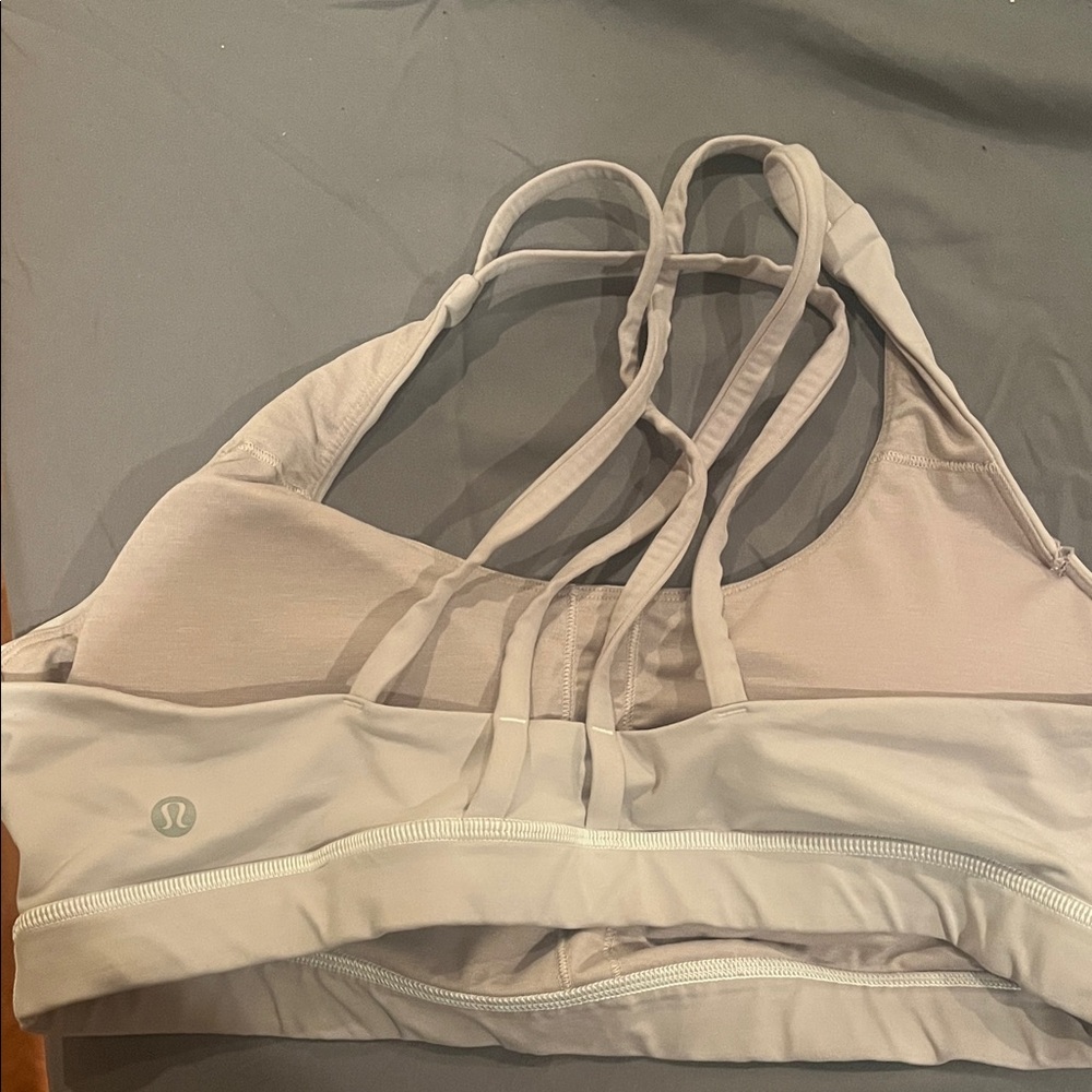 Lululemon Women's Strappy Back Sports Bra - Gray - Picture 2 of 3